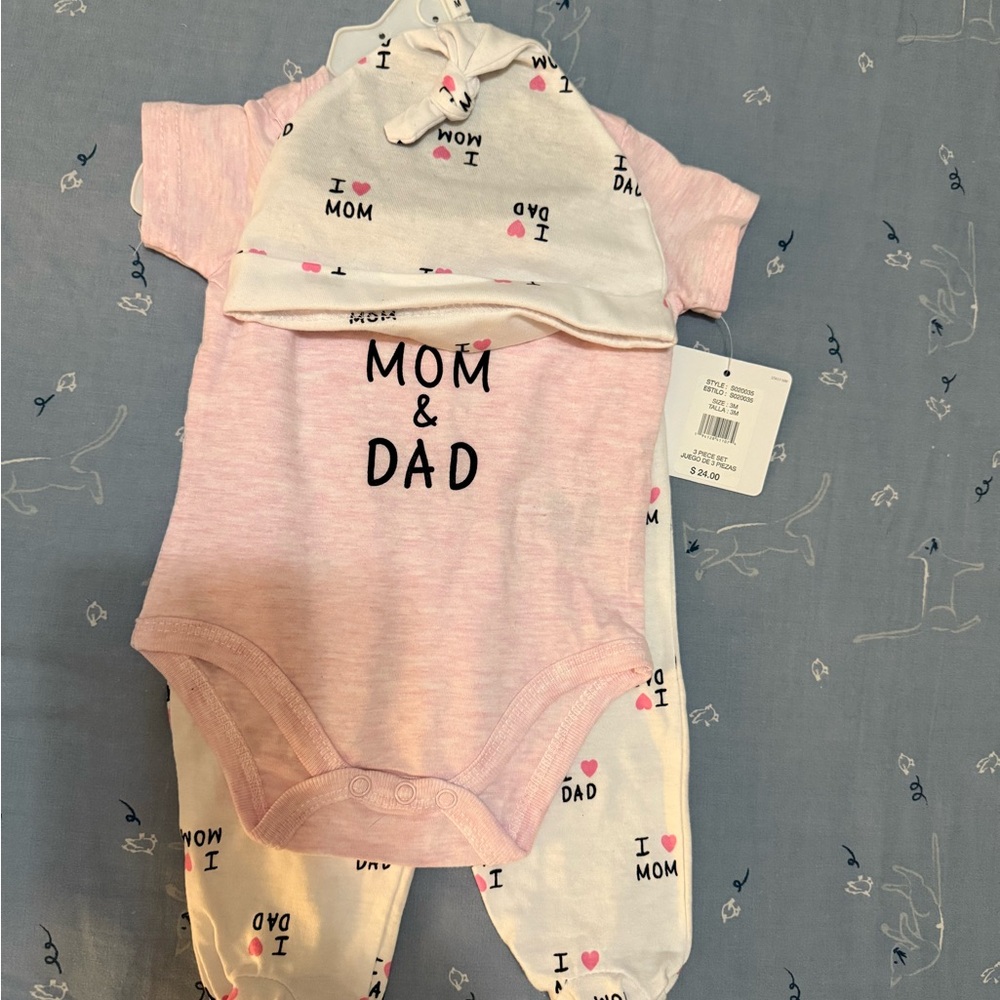 Pink and White Kids Matching Set